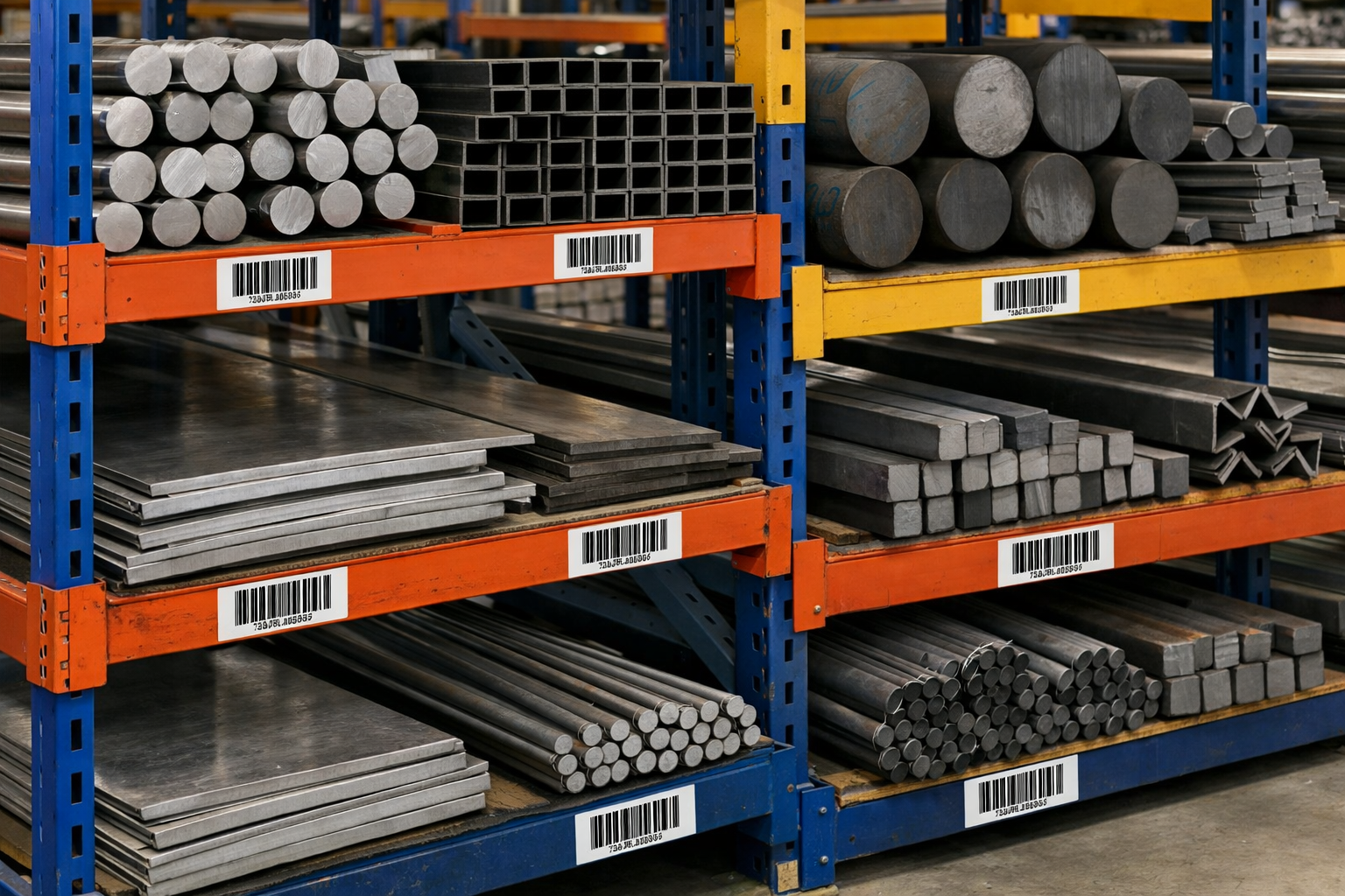 BarcodeTagged Metal Inventory Shelves-1